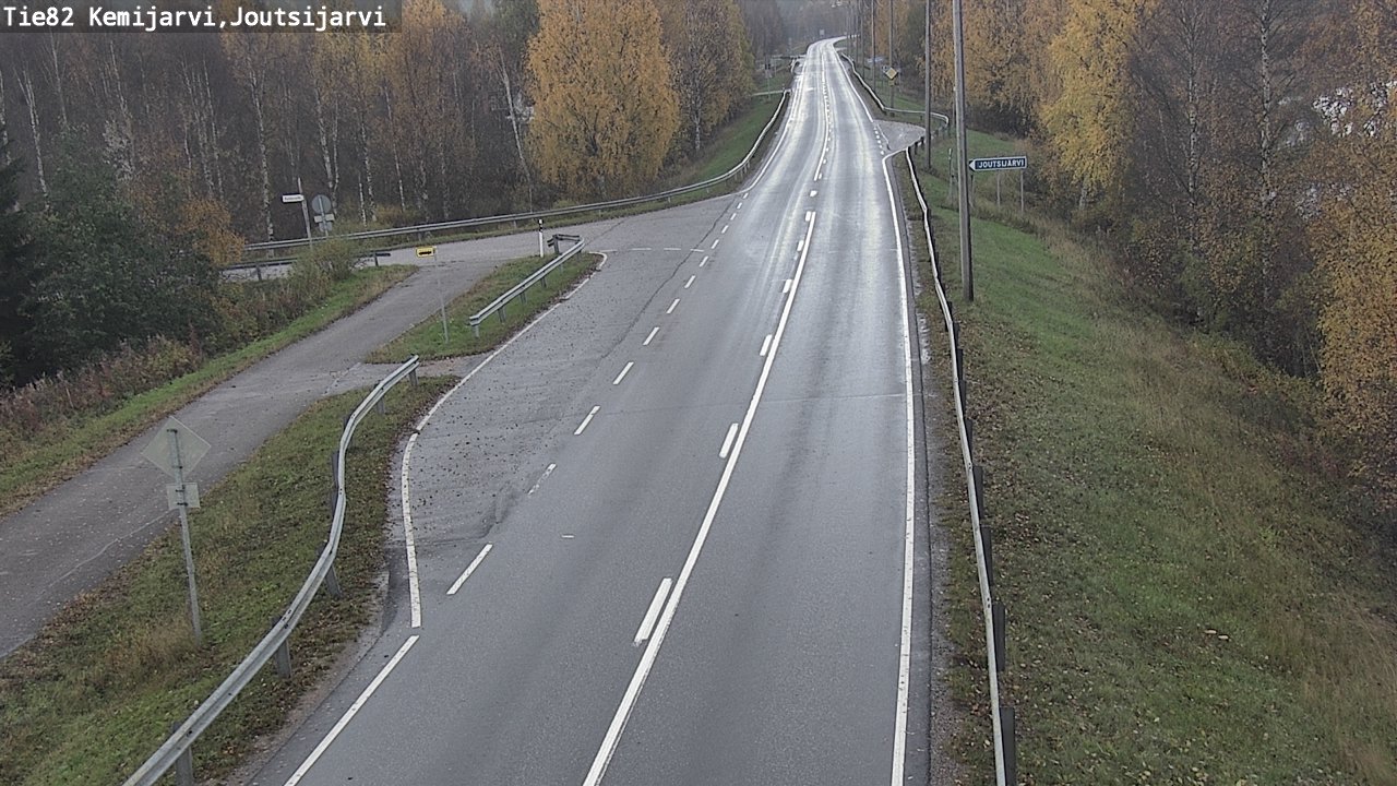 Weather Camera Image Road 82 Kemijärvi, Joutsijärvi, Kemijärvi, Lappi