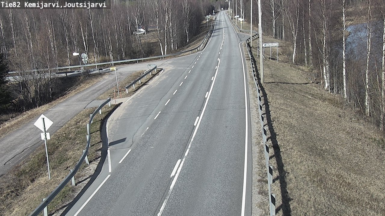 Weather Camera Image Väg 82 Kemijärvi, Joutsijärvi, Kemijärvi, Lappi