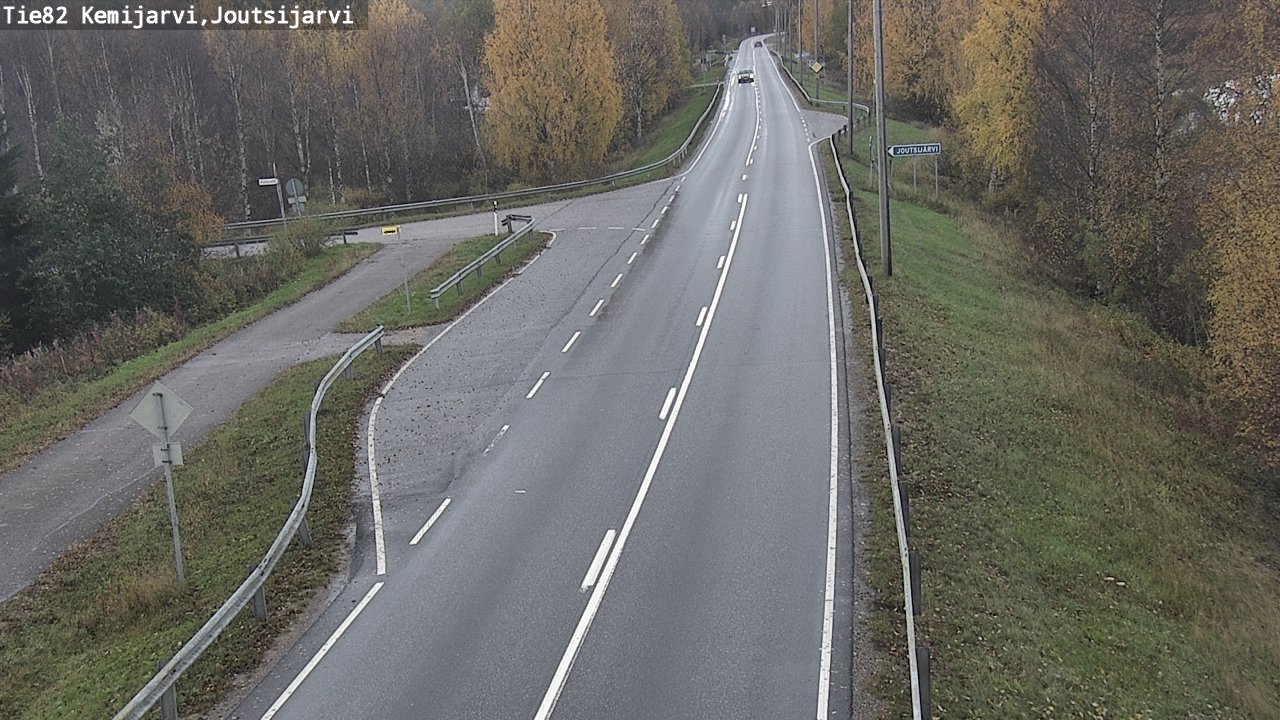 Weather Camera Image Road 82 Kemijärvi, Joutsijärvi, Kemijärvi, Lappi