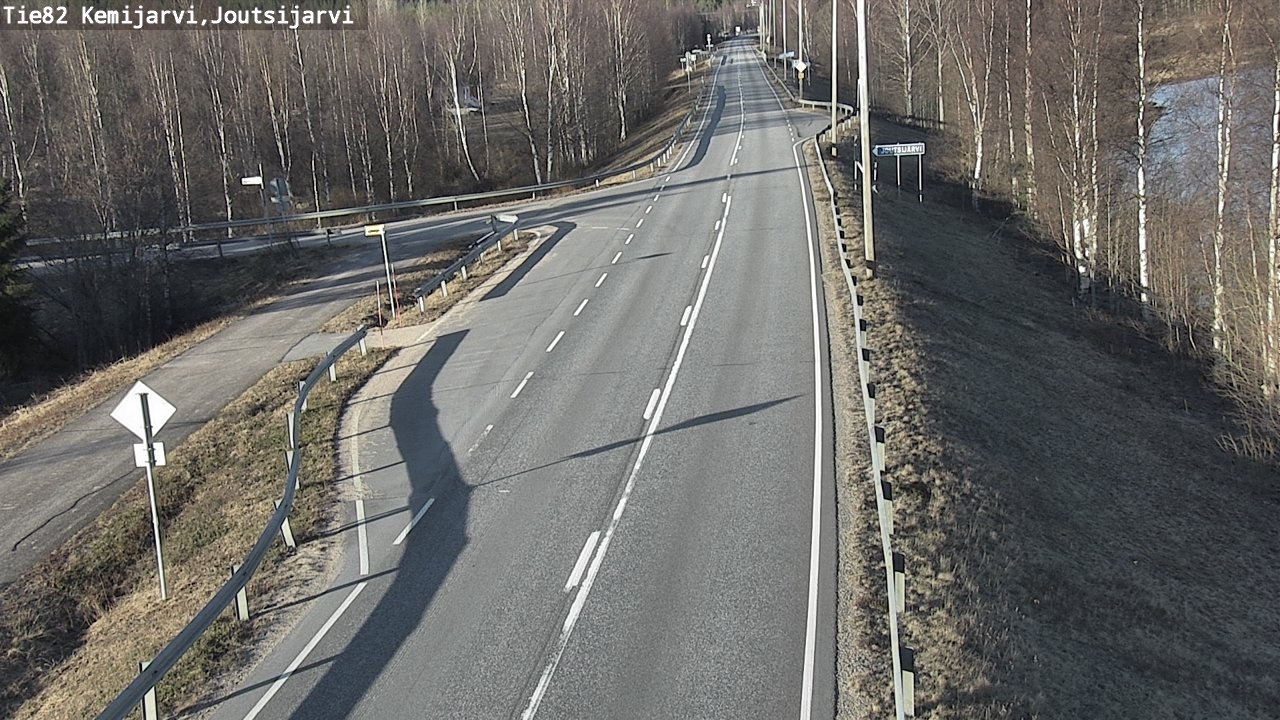 Weather Camera Image Väg 82 Kemijärvi, Joutsijärvi, Kemijärvi, Lappi