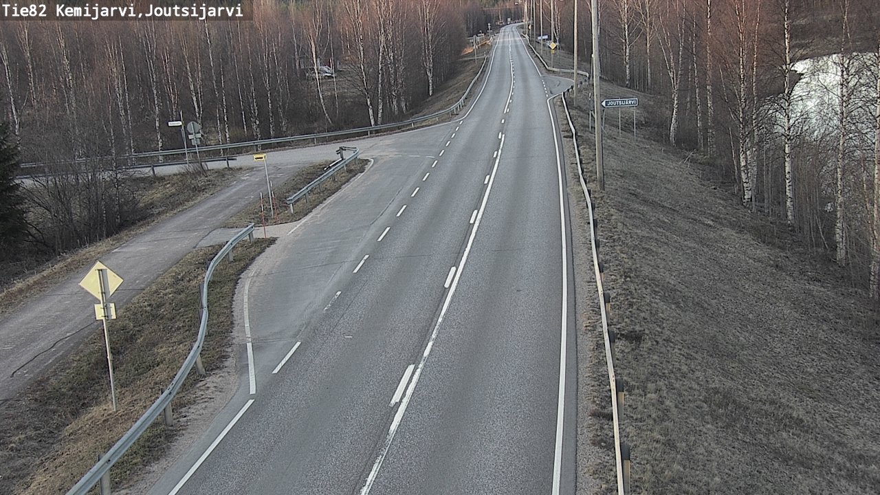 Weather Camera Image Väg 82 Kemijärvi, Joutsijärvi, Kemijärvi, Lappi