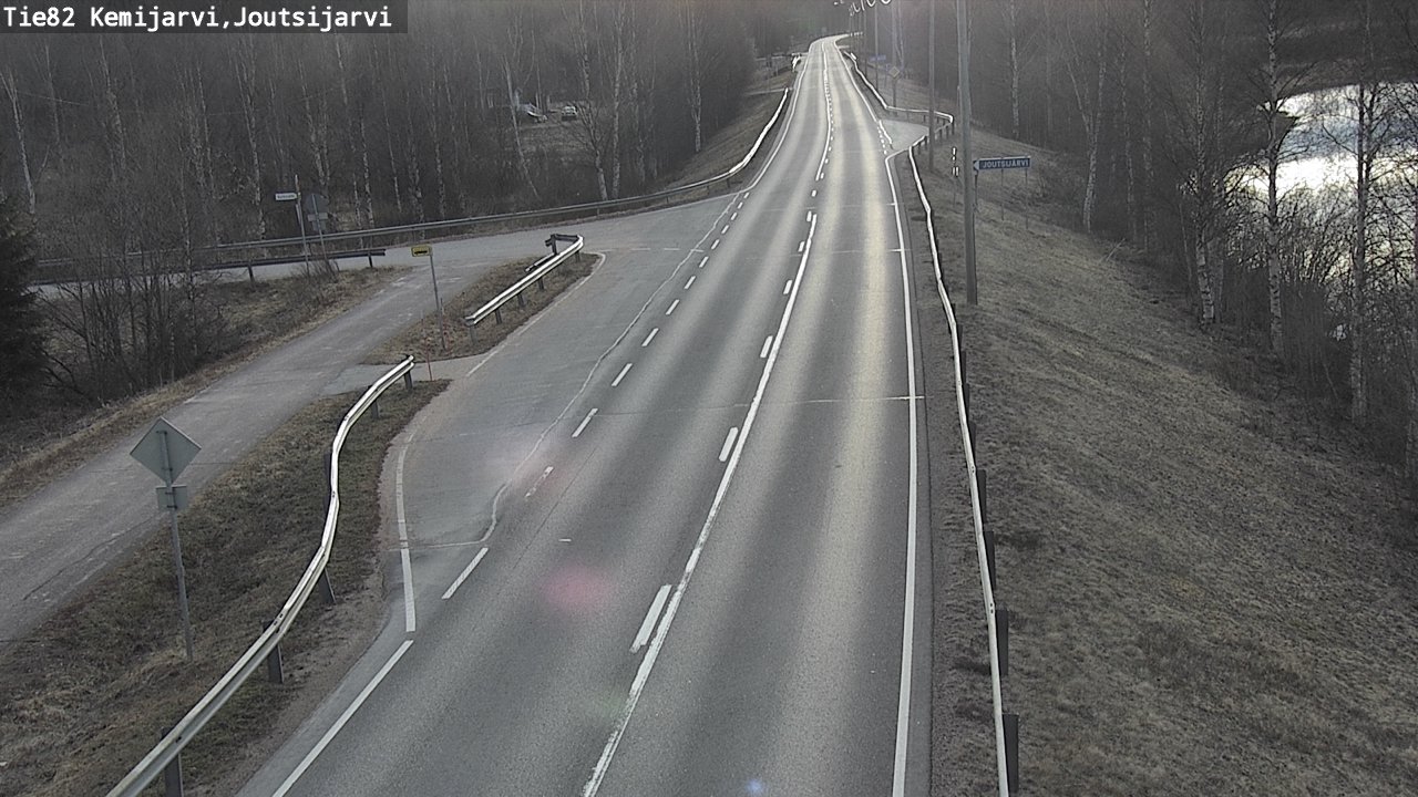 Weather Camera Image Väg 82 Kemijärvi, Joutsijärvi, Kemijärvi, Lappi
