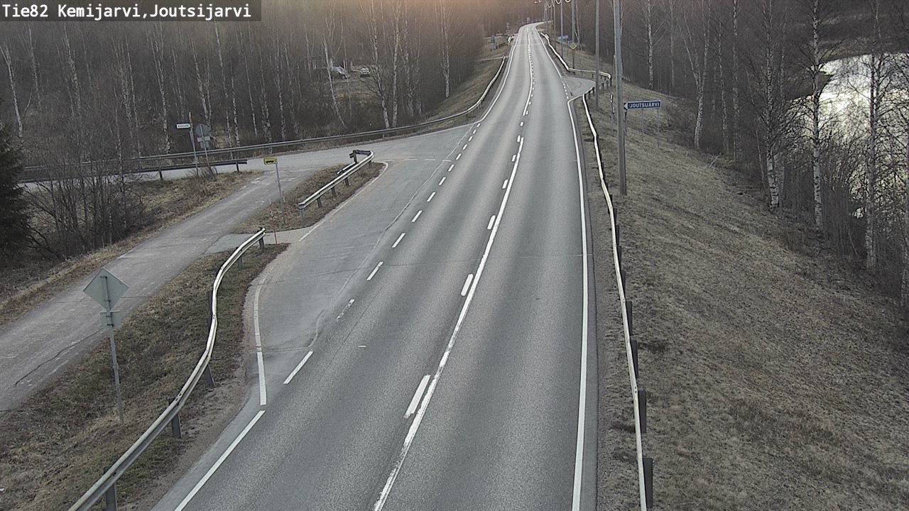 Weather Camera Image Väg 82 Kemijärvi, Joutsijärvi, Kemijärvi, Lappi