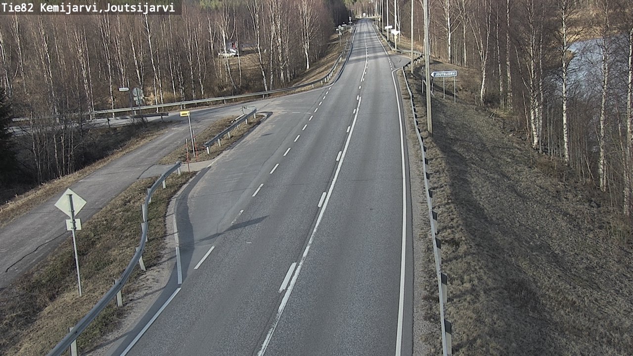 Weather Camera Image Väg 82 Kemijärvi, Joutsijärvi, Kemijärvi, Lappi