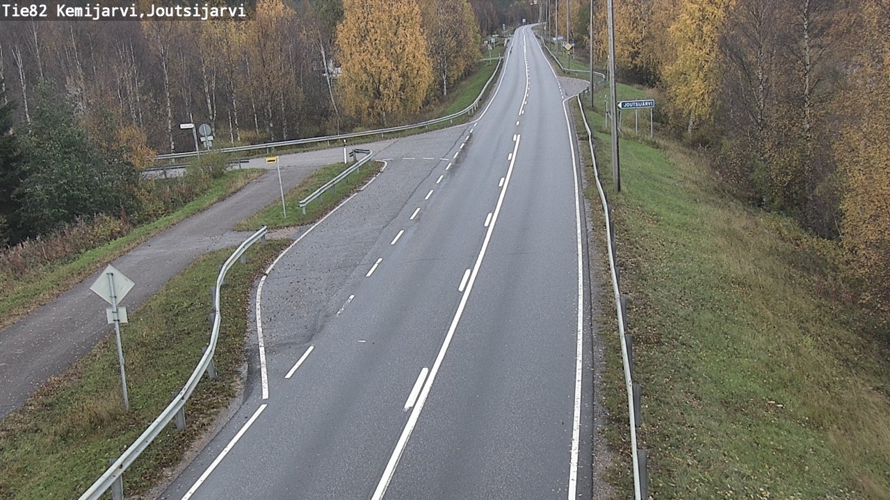Weather Camera Image Road 82 Kemijärvi, Joutsijärvi, Kemijärvi, Lappi