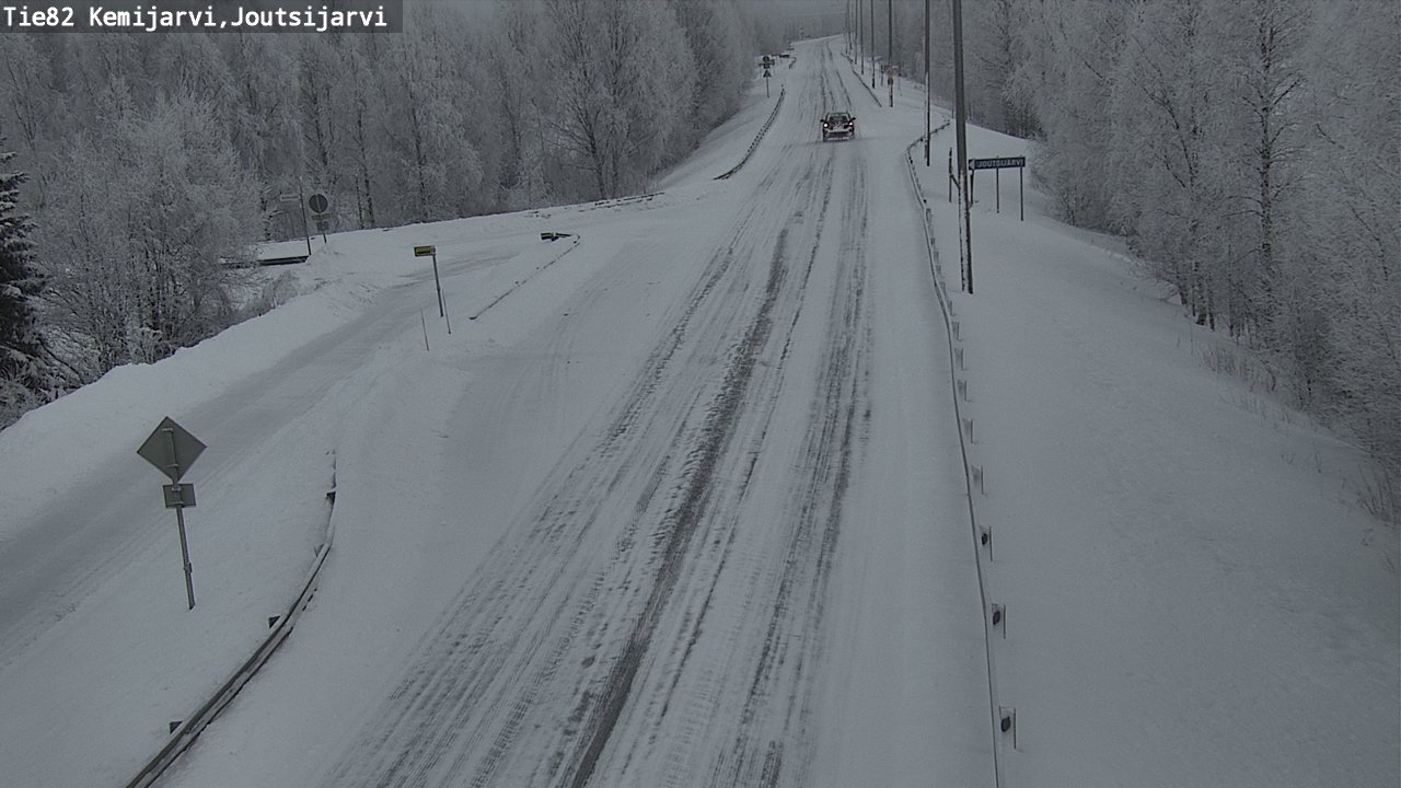 Weather Camera Image Road 82 Kemijärvi, Joutsijärvi, Kemijärvi, Lappi