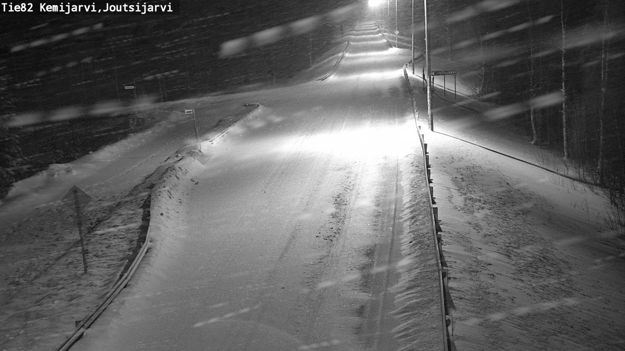 Weather Camera Image Road 82 Kemijärvi, Joutsijärvi, Kemijärvi, Lappi