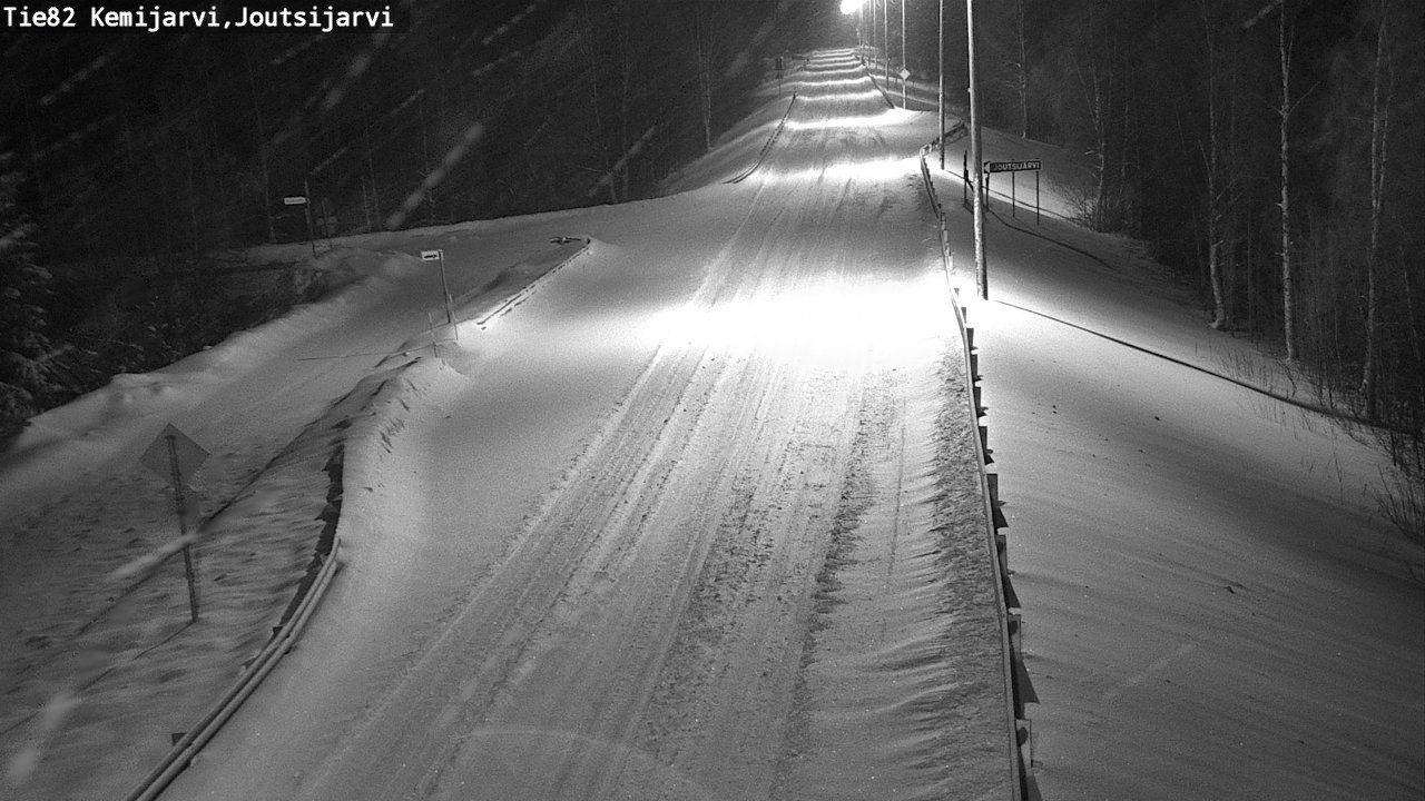 Weather Camera Image Road 82 Kemijärvi, Joutsijärvi, Kemijärvi, Lappi