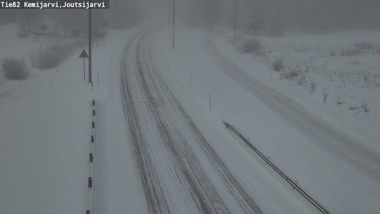 Weather Camera Image Road 82 Kemijärvi, Joutsijärvi, Kemijärvi, Lappi