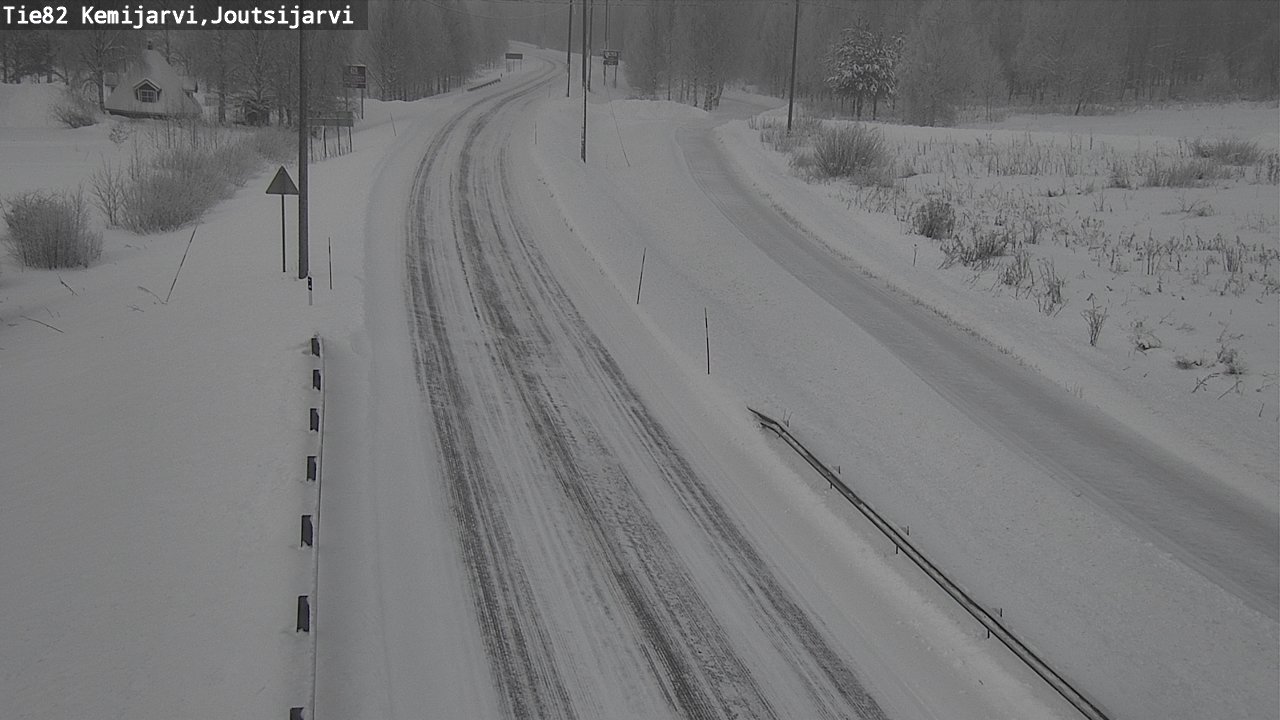 Weather Camera Image Road 82 Kemijärvi, Joutsijärvi, Kemijärvi, Lappi