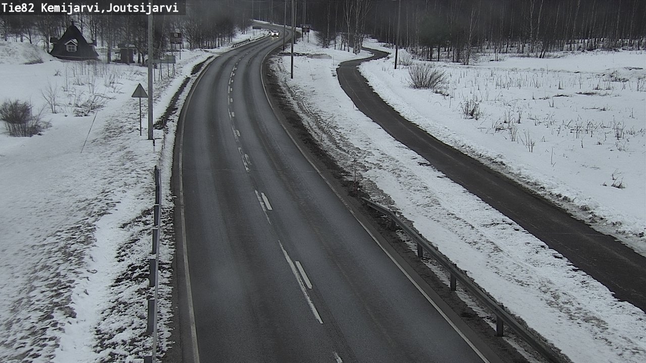 Weather Camera Image Road 82 Kemijärvi, Joutsijärvi, Kemijärvi, Lappi