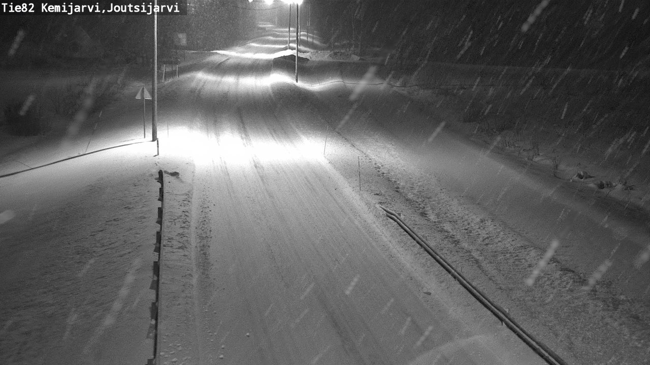 Weather Camera Image Road 82 Kemijärvi, Joutsijärvi, Kemijärvi, Lappi