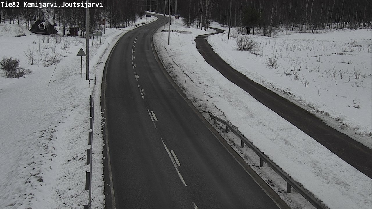 Weather Camera Image Väg 82 Kemijärvi, Joutsijärvi, Kemijärvi, Lappi