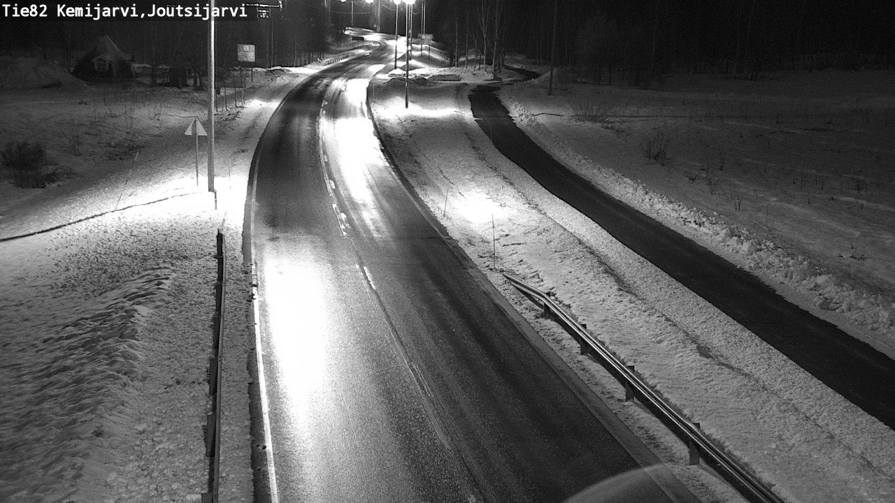 Weather Camera Image Väg 82 Kemijärvi, Joutsijärvi, Kemijärvi, Lappi