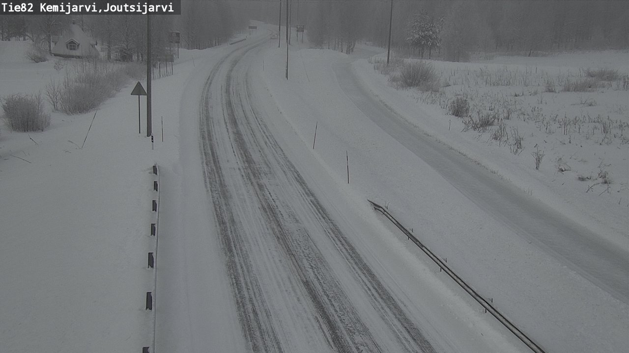 Weather Camera Image Road 82 Kemijärvi, Joutsijärvi, Kemijärvi, Lappi