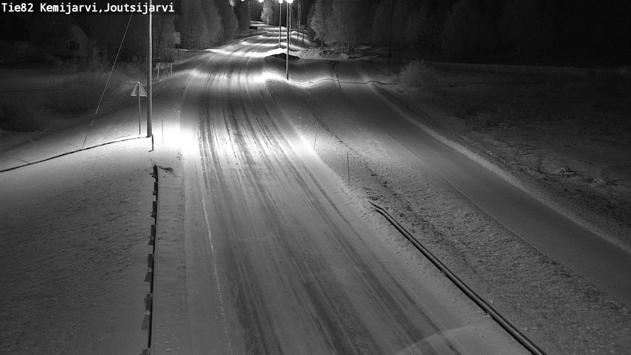 Weather Camera Image Väg 82 Kemijärvi, Joutsijärvi, Kemijärvi, Lappi