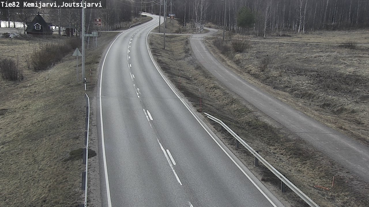 Weather Camera Image Väg 82 Kemijärvi, Joutsijärvi, Kemijärvi, Lappi