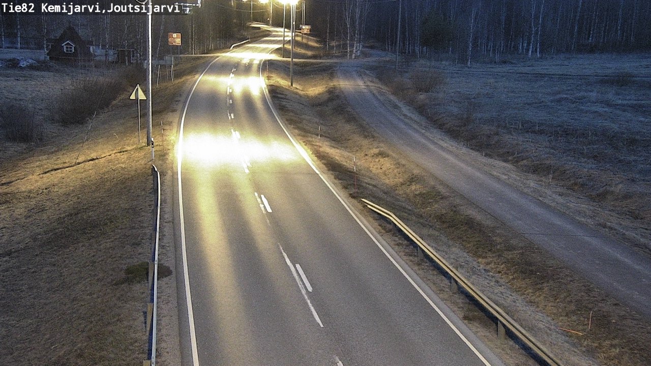 Weather Camera Image Road 82 Kemijärvi, Joutsijärvi, Kemijärvi, Lappi