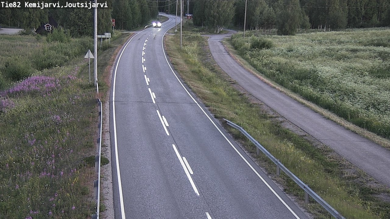 Weather Camera Image Road 82 Kemijärvi, Joutsijärvi, Kemijärvi, Lappi