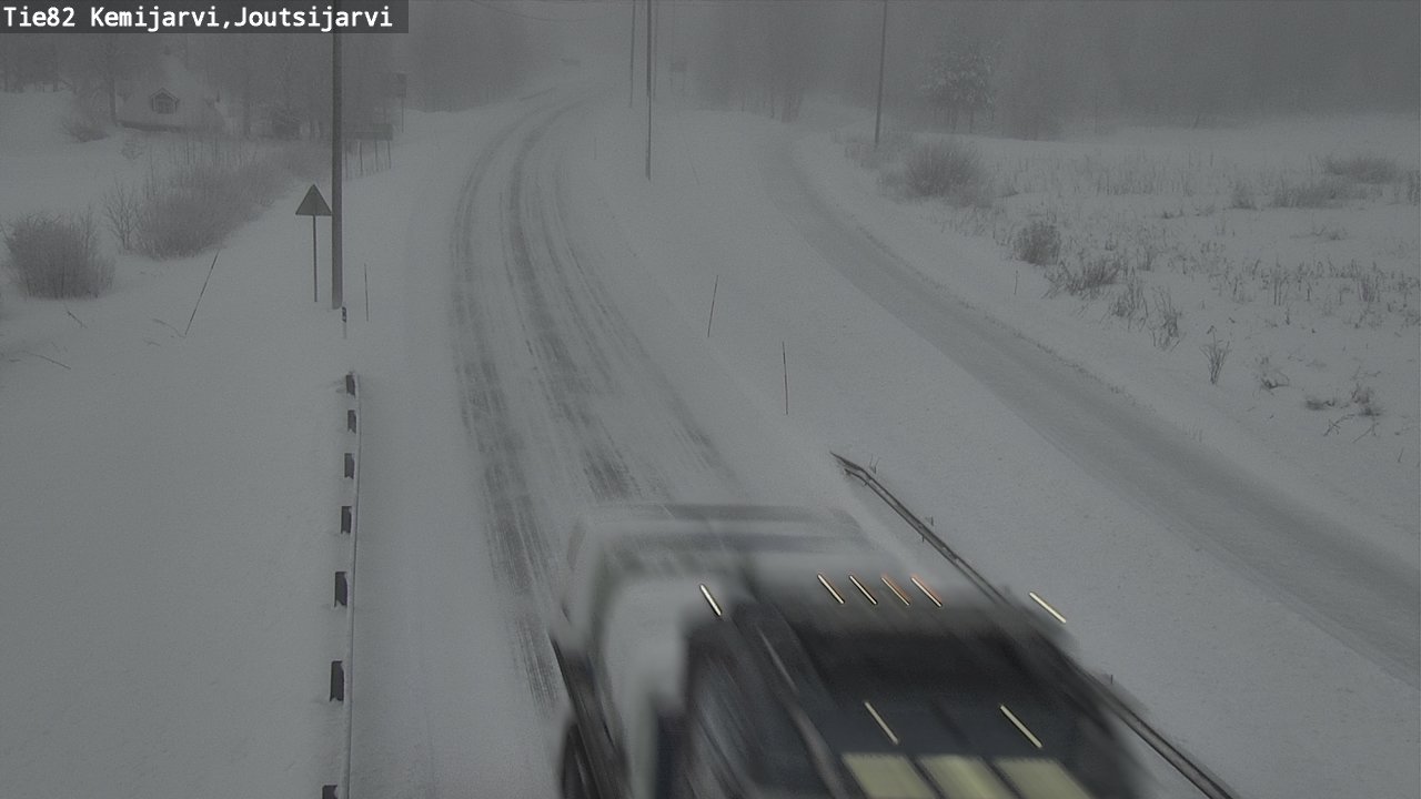 Weather Camera Image Road 82 Kemijärvi, Joutsijärvi, Kemijärvi, Lappi