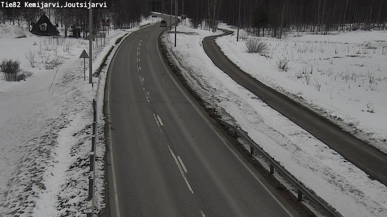 Weather Camera Image Väg 82 Kemijärvi, Joutsijärvi, Kemijärvi, Lappi