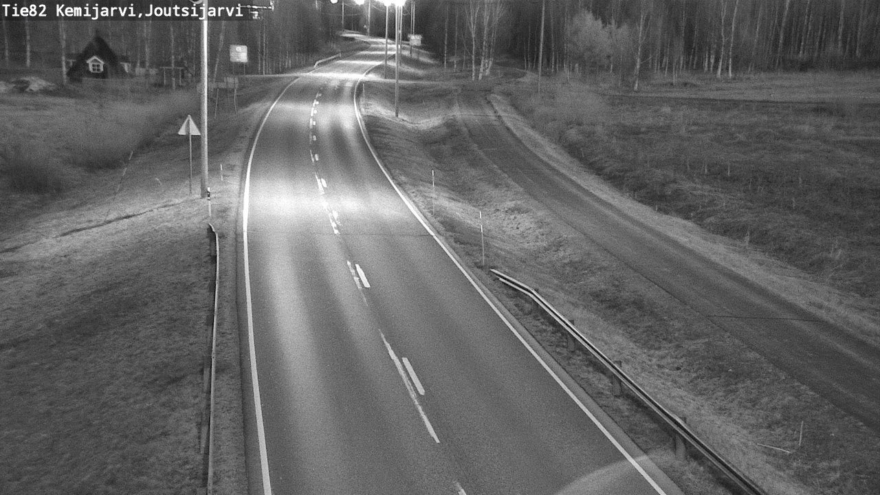 Weather Camera Image Väg 82 Kemijärvi, Joutsijärvi, Kemijärvi, Lappi