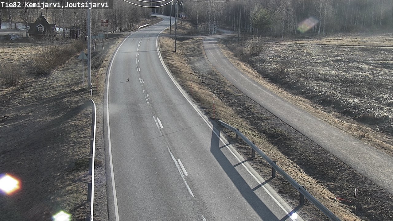 Weather Camera Image Väg 82 Kemijärvi, Joutsijärvi, Kemijärvi, Lappi