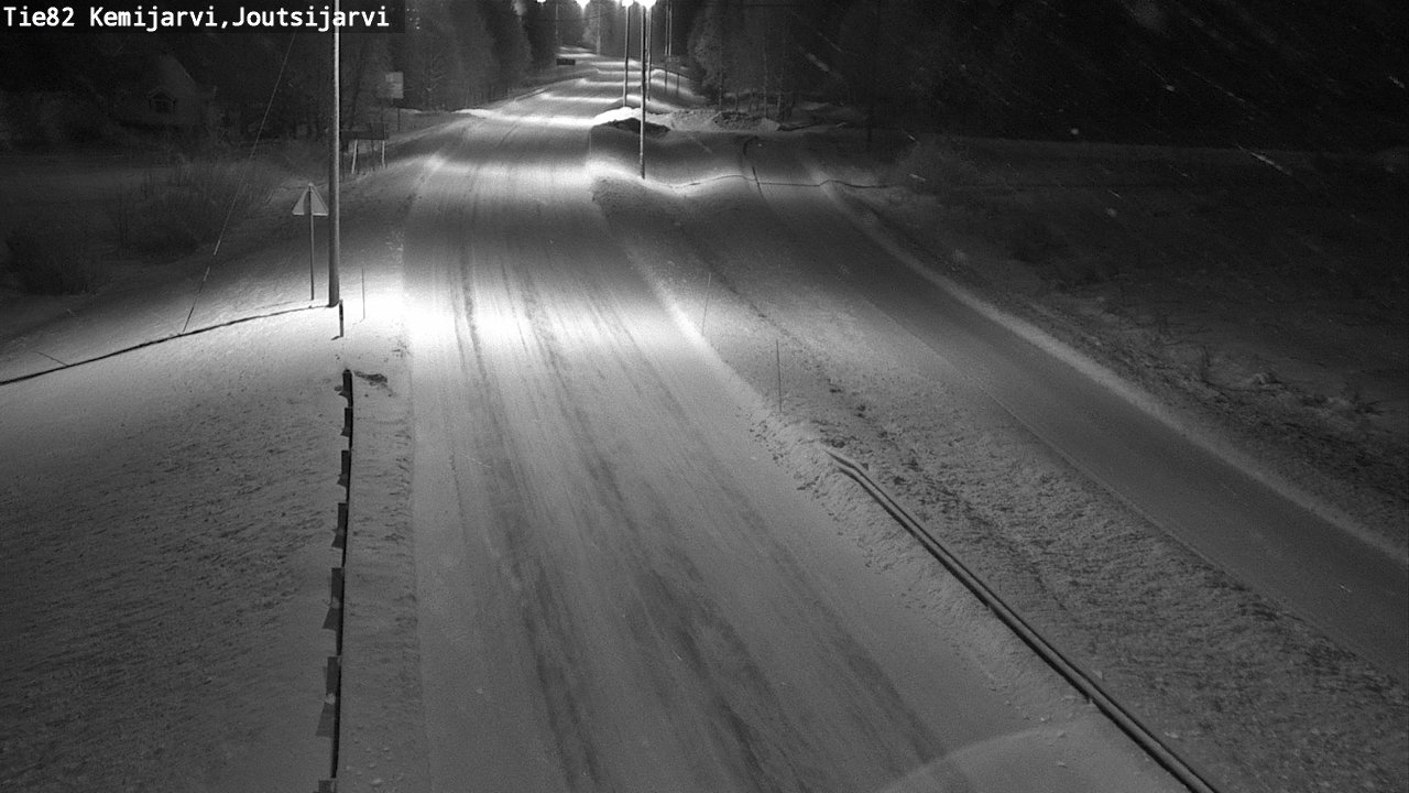 Weather Camera Image Road 82 Kemijärvi, Joutsijärvi, Kemijärvi, Lappi