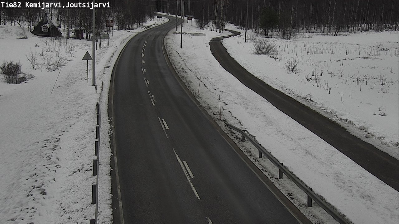 Weather Camera Image Väg 82 Kemijärvi, Joutsijärvi, Kemijärvi, Lappi