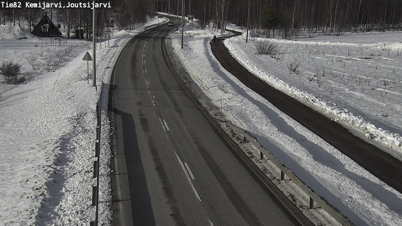 Weather Camera Image Väg 82 Kemijärvi, Joutsijärvi, Kemijärvi, Lappi
