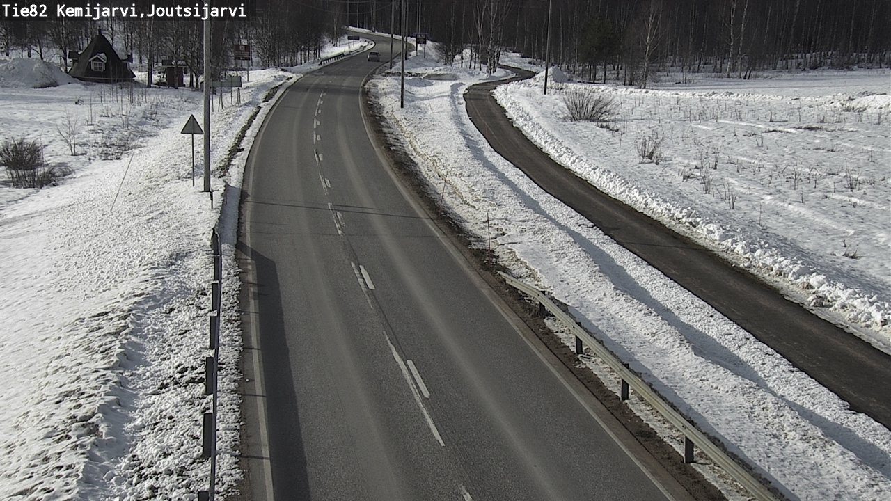 Weather Camera Image Väg 82 Kemijärvi, Joutsijärvi, Kemijärvi, Lappi