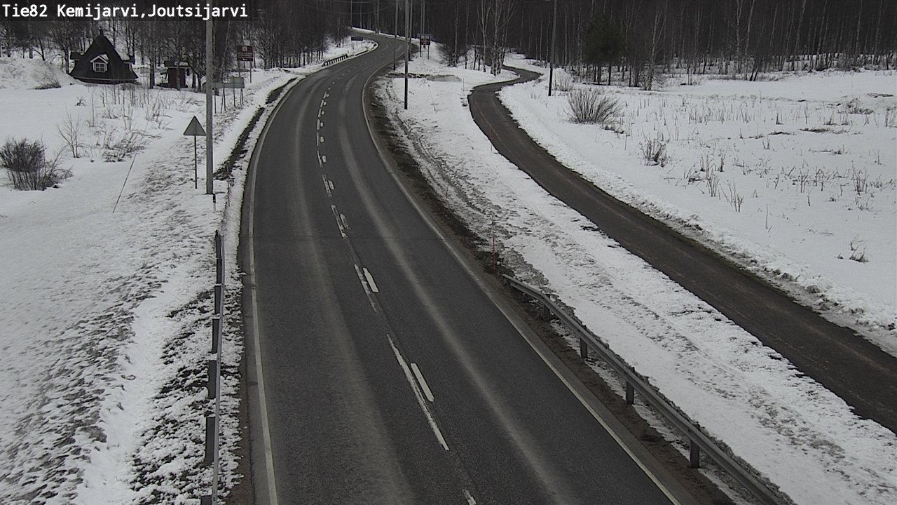 Weather Camera Image Road 82 Kemijärvi, Joutsijärvi, Kemijärvi, Lappi
