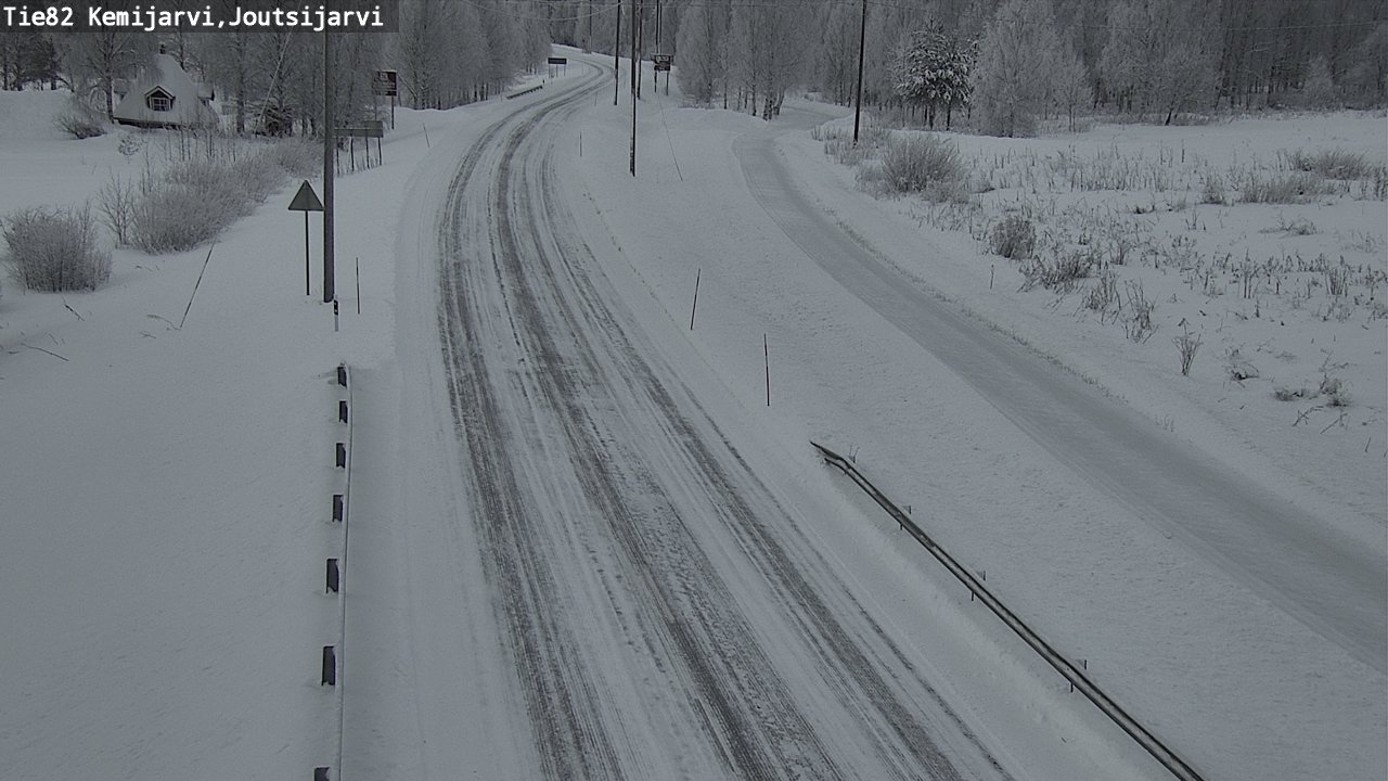 Weather Camera Image Road 82 Kemijärvi, Joutsijärvi, Kemijärvi, Lappi