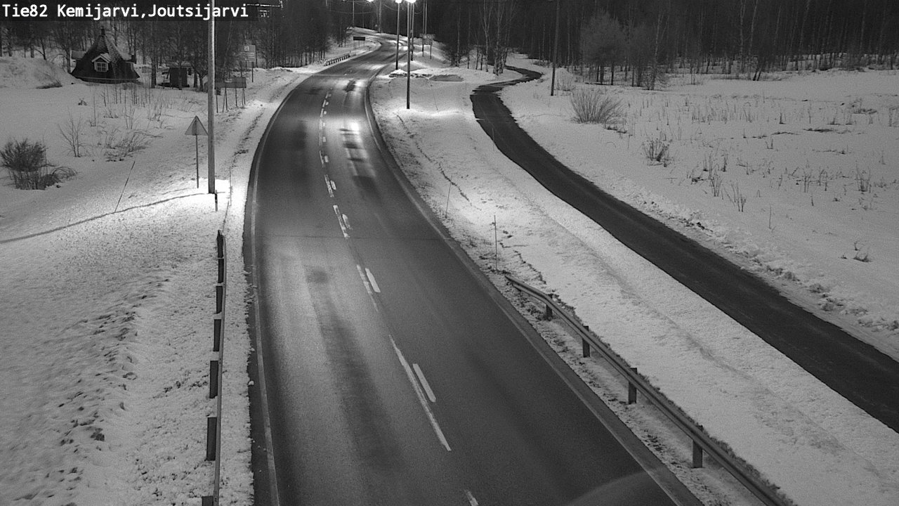 Weather Camera Image Väg 82 Kemijärvi, Joutsijärvi, Kemijärvi, Lappi