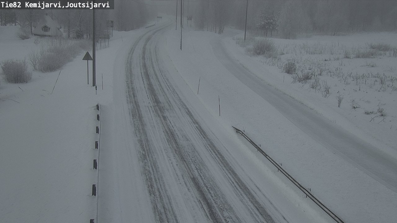 Weather Camera Image Road 82 Kemijärvi, Joutsijärvi, Kemijärvi, Lappi