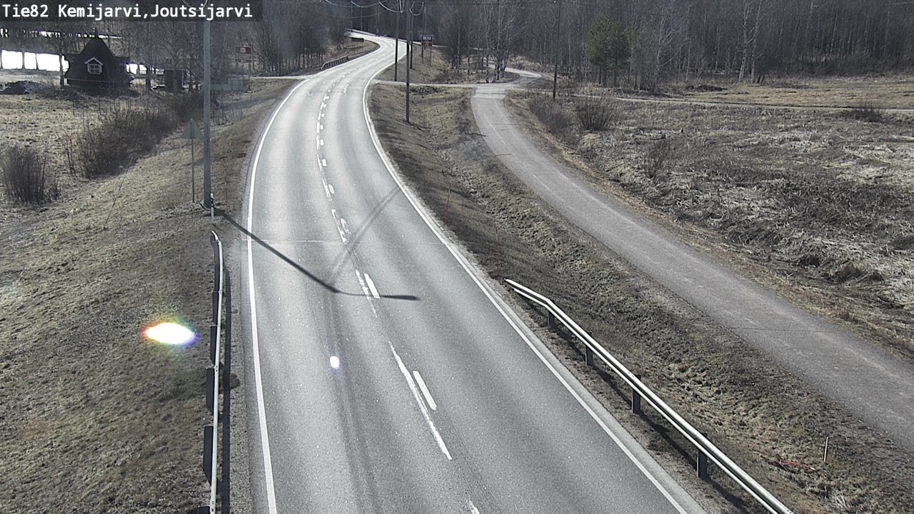Weather Camera Image Väg 82 Kemijärvi, Joutsijärvi, Kemijärvi, Lappi