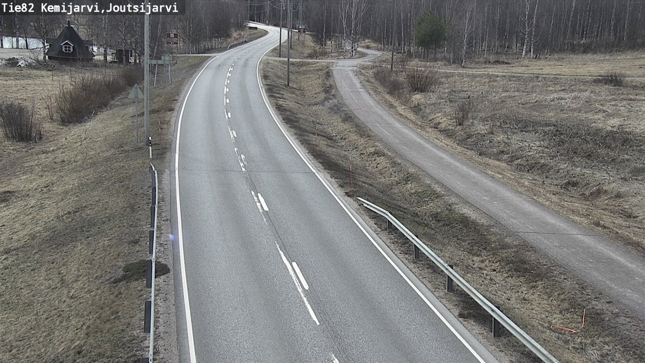 Weather Camera Image Väg 82 Kemijärvi, Joutsijärvi, Kemijärvi, Lappi