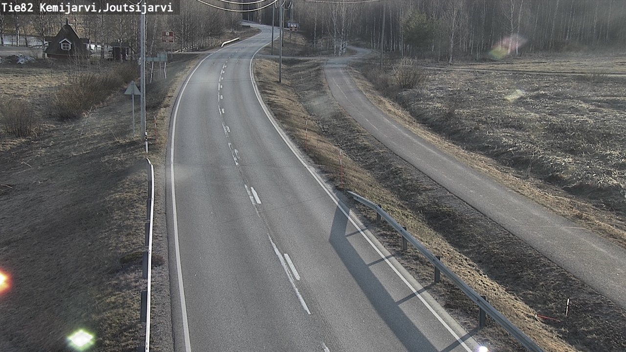 Weather Camera Image Väg 82 Kemijärvi, Joutsijärvi, Kemijärvi, Lappi