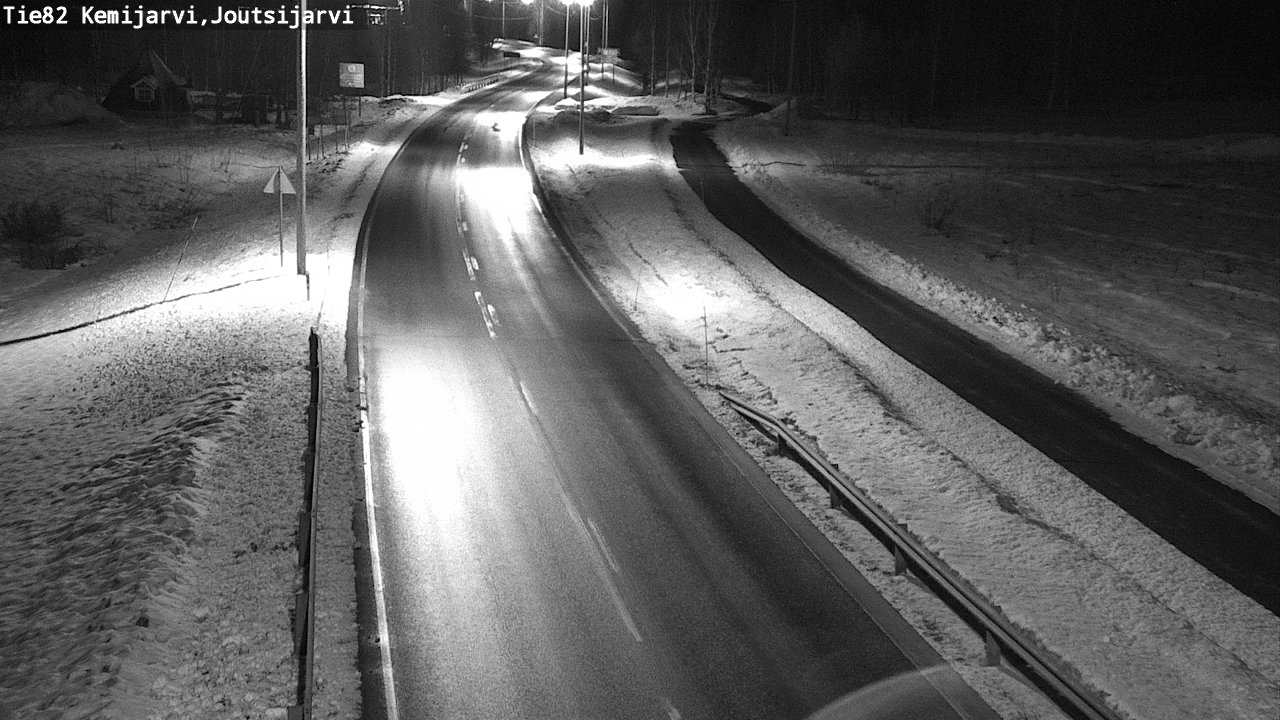 Weather Camera Image Väg 82 Kemijärvi, Joutsijärvi, Kemijärvi, Lappi