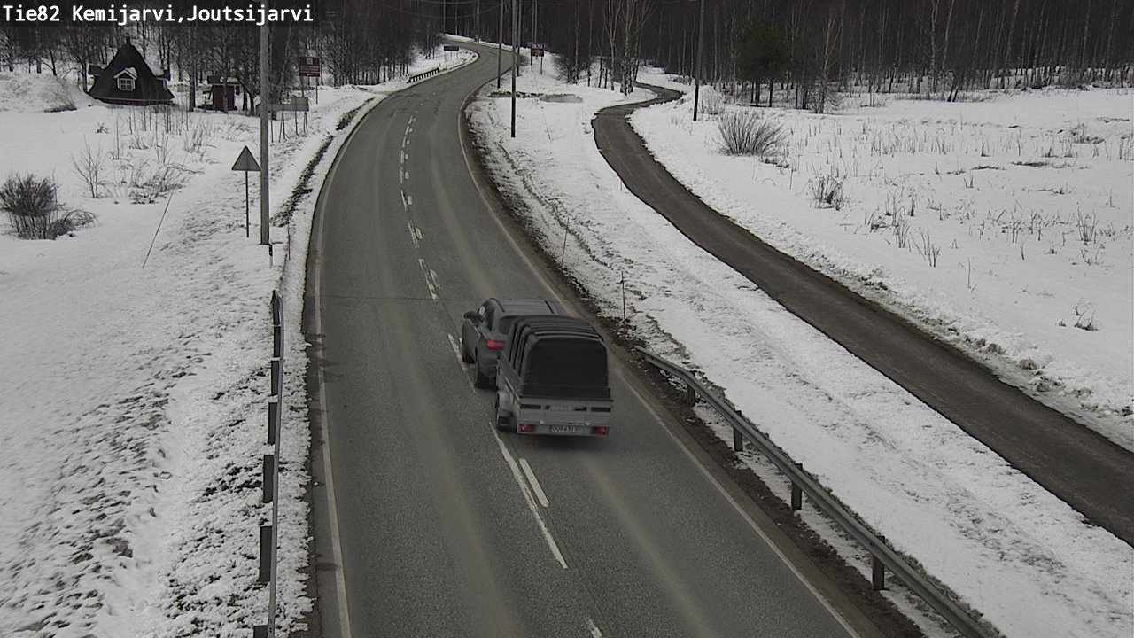 Weather Camera Image Väg 82 Kemijärvi, Joutsijärvi, Kemijärvi, Lappi