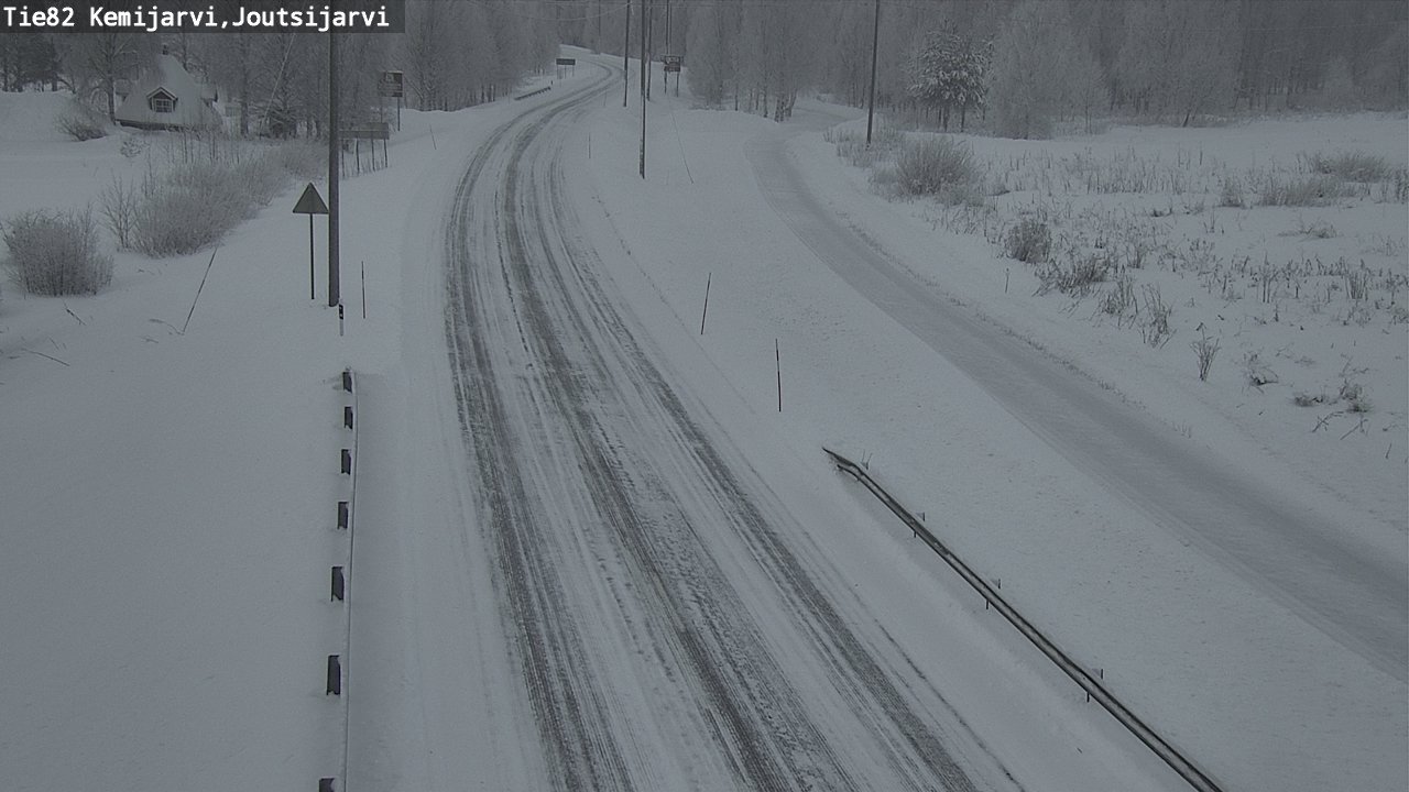 Weather Camera Image Road 82 Kemijärvi, Joutsijärvi, Kemijärvi, Lappi