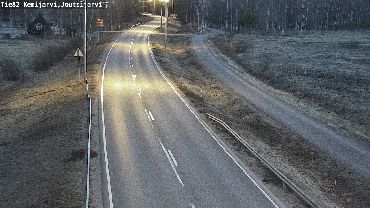 Weather Camera Image Road 82 Kemijärvi, Joutsijärvi, Kemijärvi, Lappi