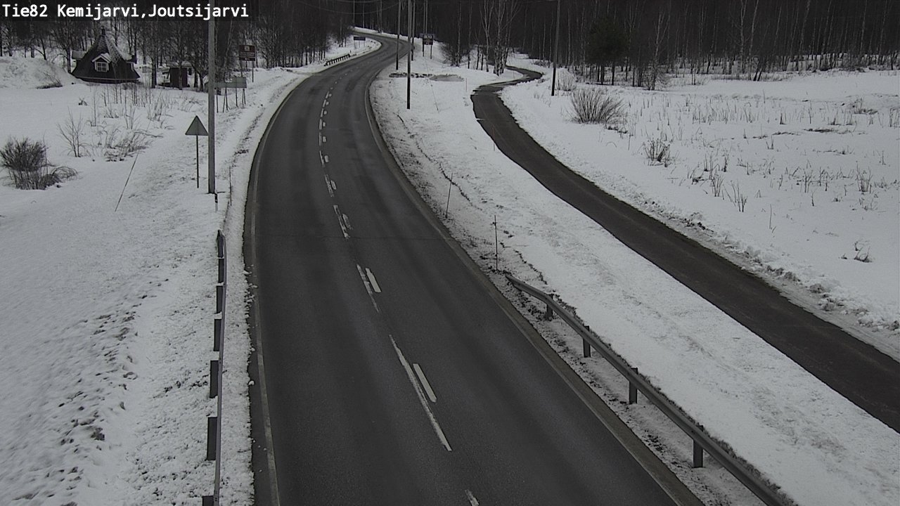 Weather Camera Image Väg 82 Kemijärvi, Joutsijärvi, Kemijärvi, Lappi