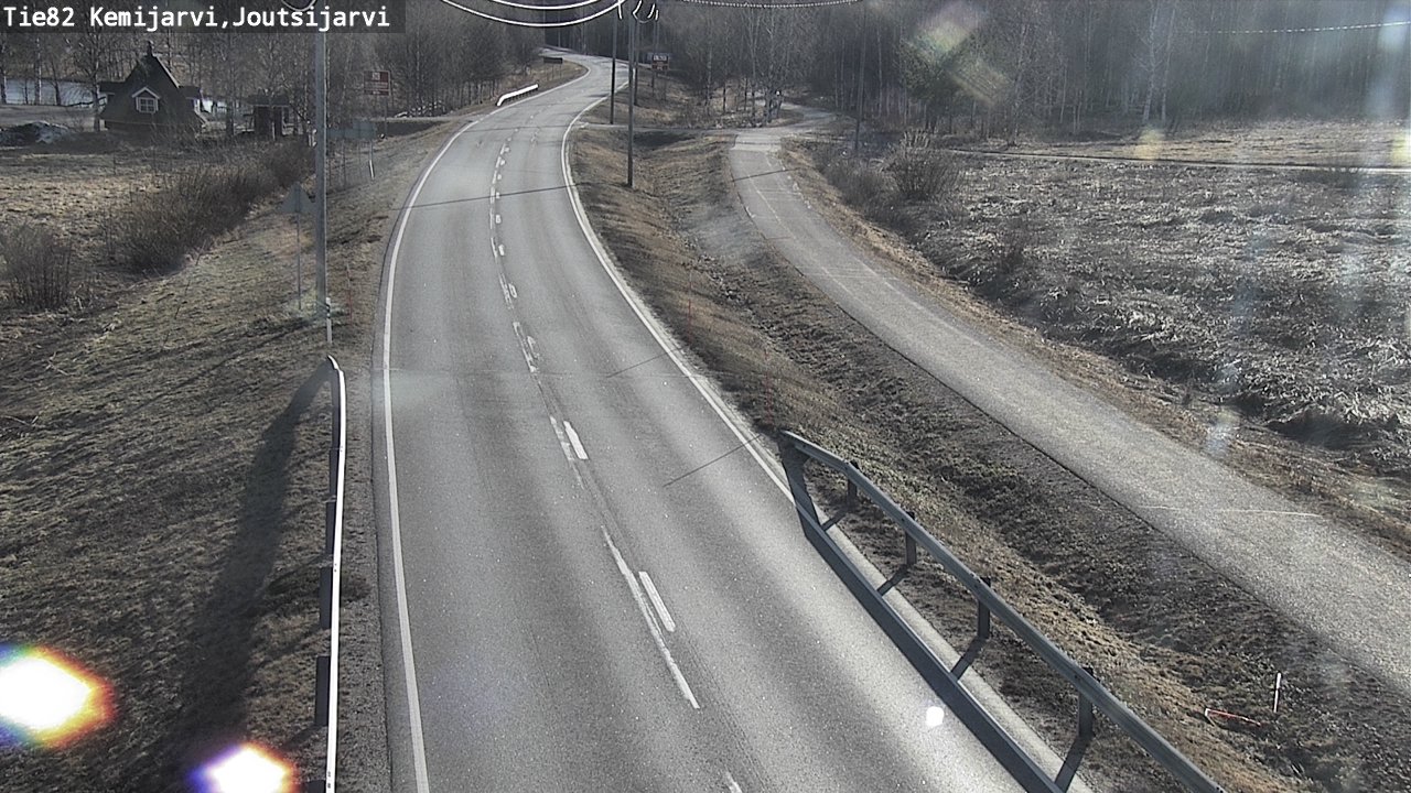 Weather Camera Image Väg 82 Kemijärvi, Joutsijärvi, Kemijärvi, Lappi