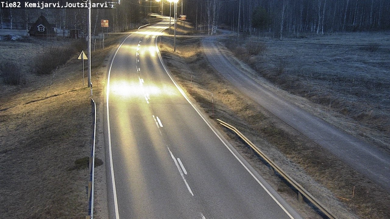 Weather Camera Image Road 82 Kemijärvi, Joutsijärvi, Kemijärvi, Lappi
