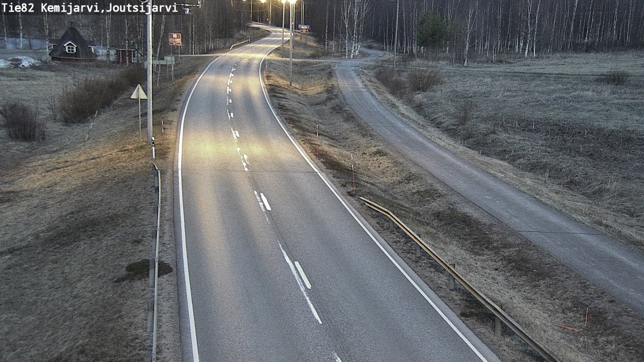 Weather Camera Image Väg 82 Kemijärvi, Joutsijärvi, Kemijärvi, Lappi