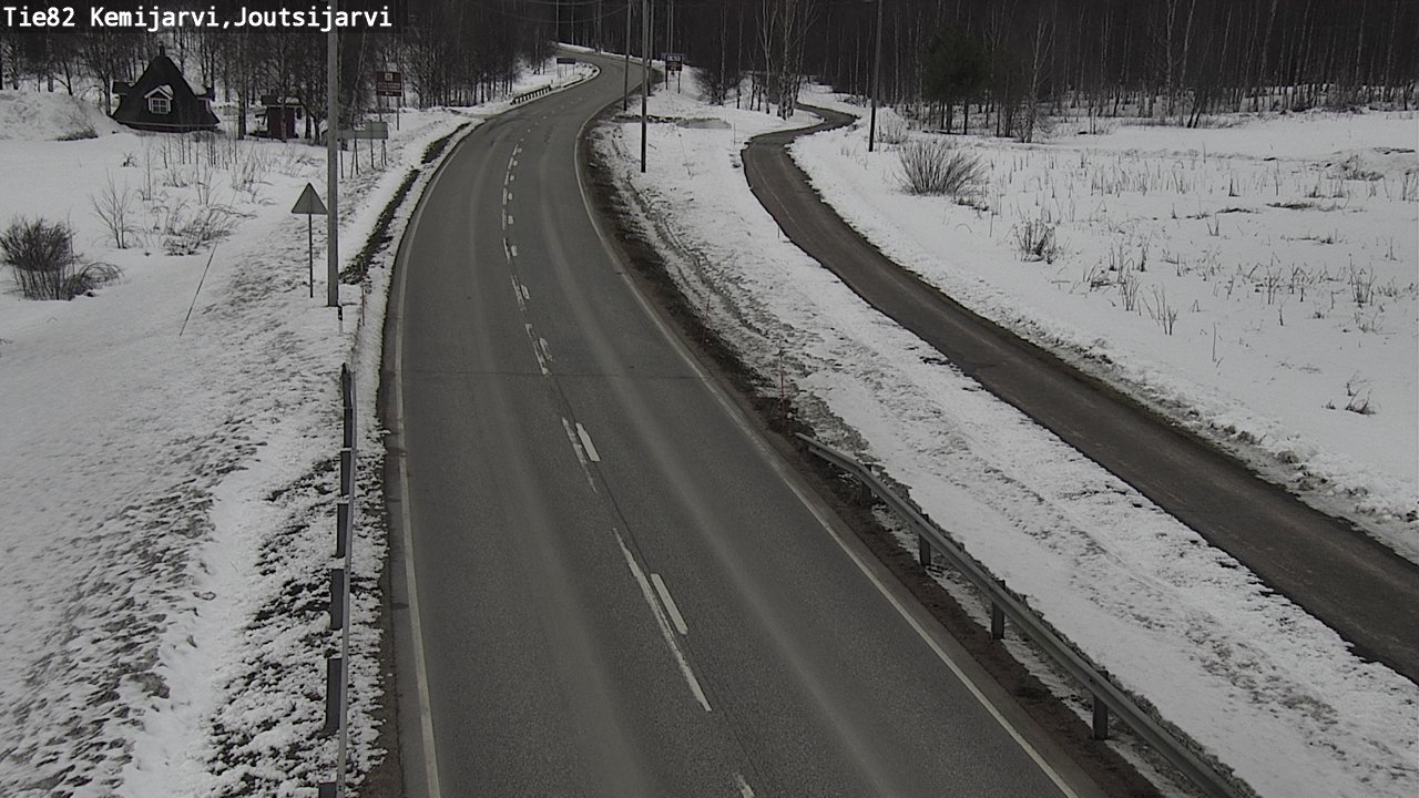 Weather Camera Image Väg 82 Kemijärvi, Joutsijärvi, Kemijärvi, Lappi