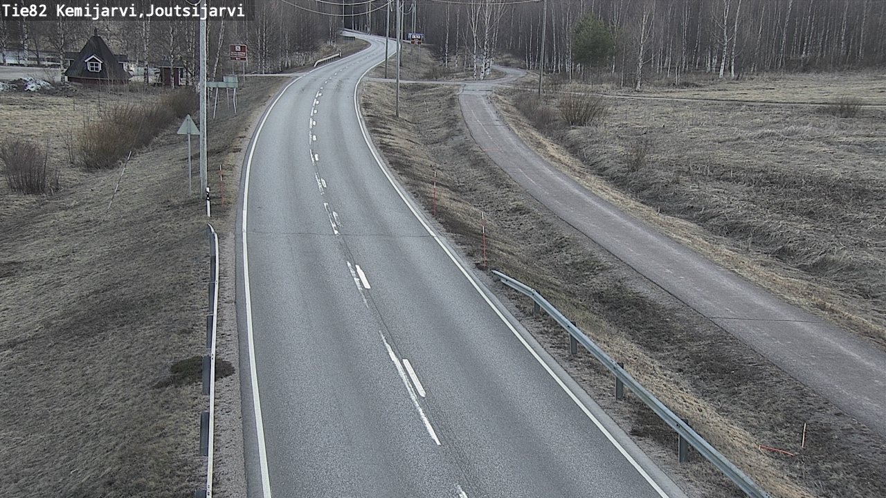 Weather Camera Image Väg 82 Kemijärvi, Joutsijärvi, Kemijärvi, Lappi
