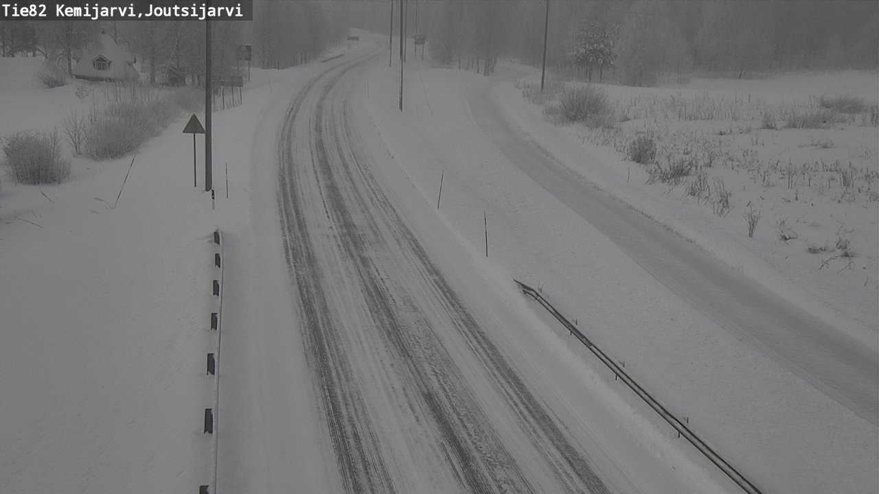 Weather Camera Image Road 82 Kemijärvi, Joutsijärvi, Kemijärvi, Lappi