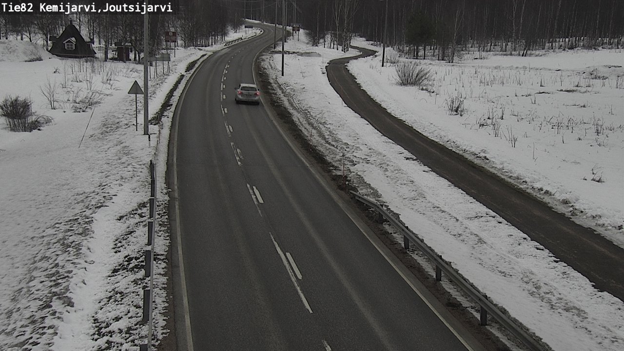 Weather Camera Image Väg 82 Kemijärvi, Joutsijärvi, Kemijärvi, Lappi